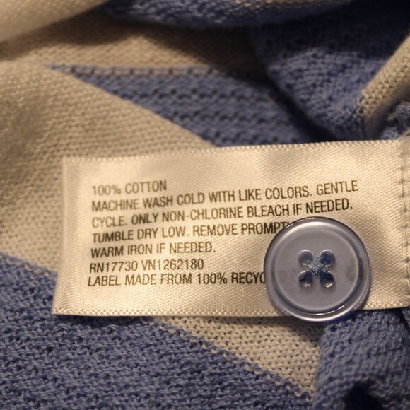 Merona Blue and White Striped Cardigan - Picture 5 of 5